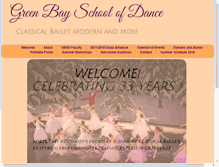 Tablet Screenshot of greenbayschoolofdance.com